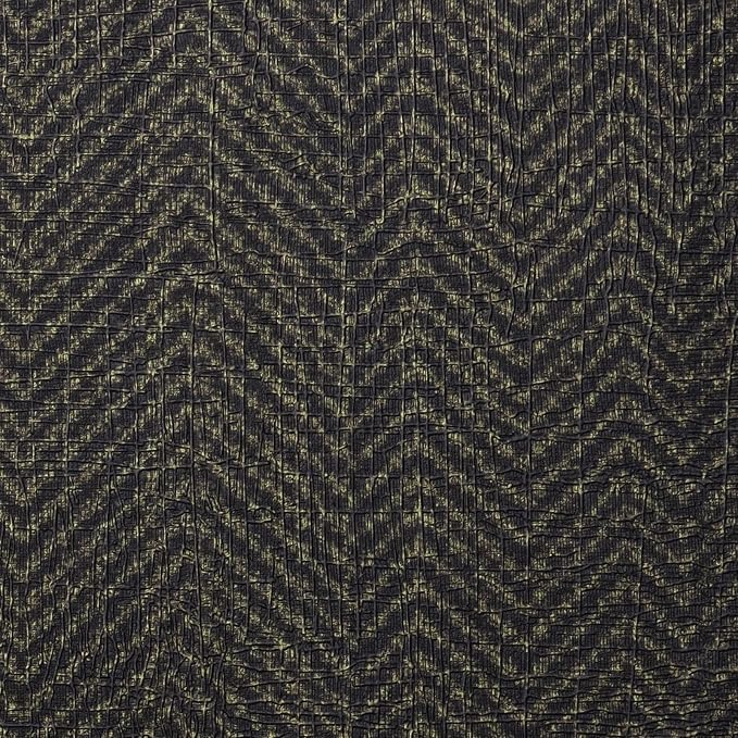 FunStick 24"x394" Black and Gold Grasscloth Peel and Stick Wallpaper Textured - Image 3