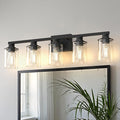 DORESshop Bathroom Light Fixtures, 5-Light Black Bathroom Lighting Fixtures by DORESshop