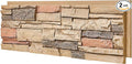Faux Stone Wall Panels 2-Pack PU Stone Veneer Siding, Mortarless Faux Rock by Wallwell