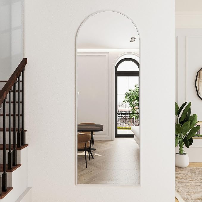 Arched Floor Mirror, Standing Mirror Hanging or Leaning, Body Mirrors - Image 3