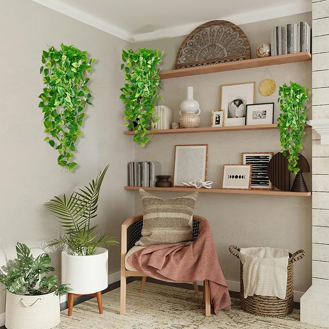 Fake Hanging Plants Vinesfor Room Decor, Artificial Ivy Greenery Garlands - Image 7