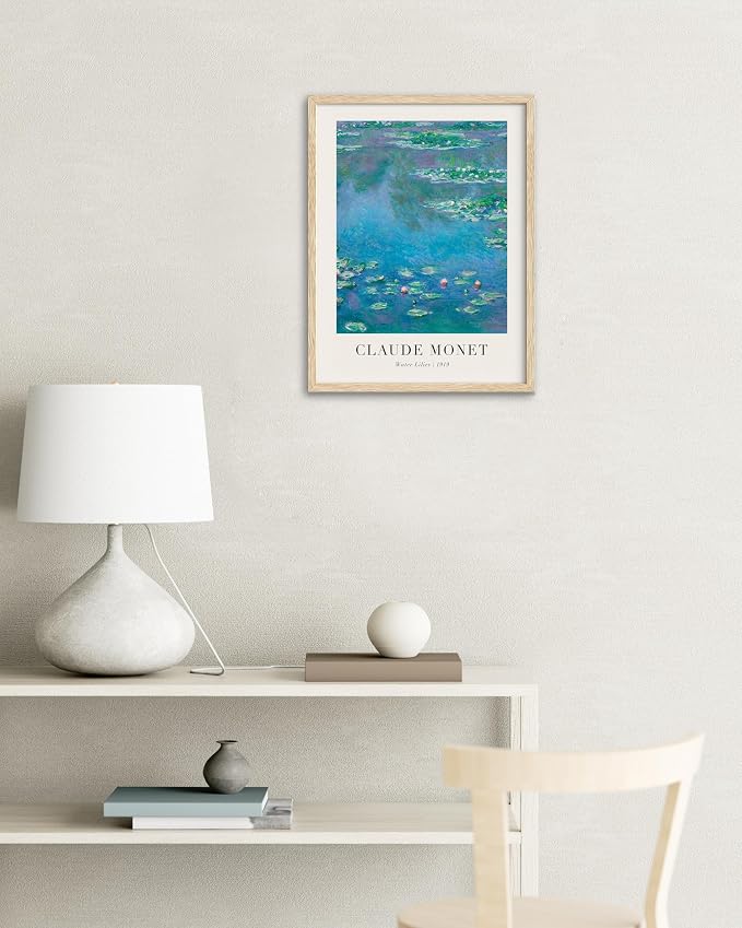 HesenDot Unframed Claude Monet Wall Art Set of 3, 12x16in Water Lilies - Image 6