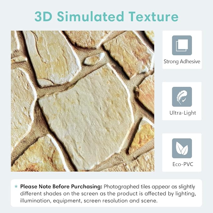 Commomy Peel and Stick Stone Wall Panels - Image 4