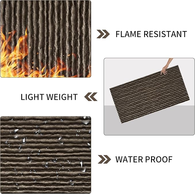 3D Faux Stone Wall Panels, Lightweight & Waterproof Accent Marble Flowing Stone - Image 3