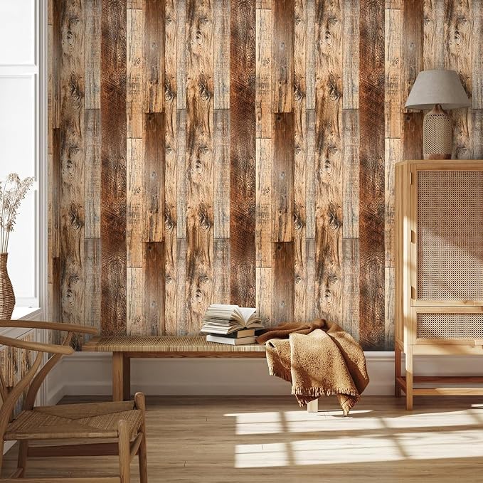 TANONE Wood Contact Paper Kitchen Peel and Stick Wallpaper, Self Adhesive - Image 2
