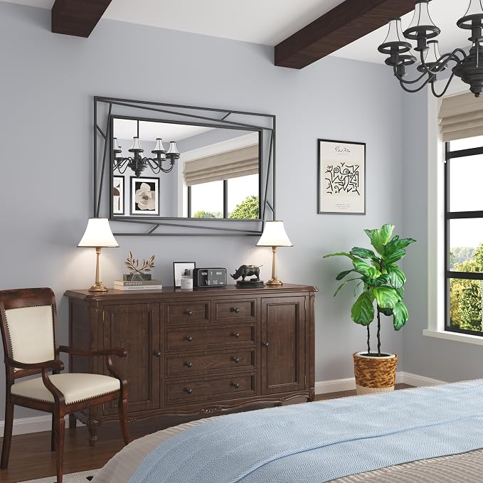 Rectangular Wall Mirror, Hang Horizontally or Vertically - Image 9