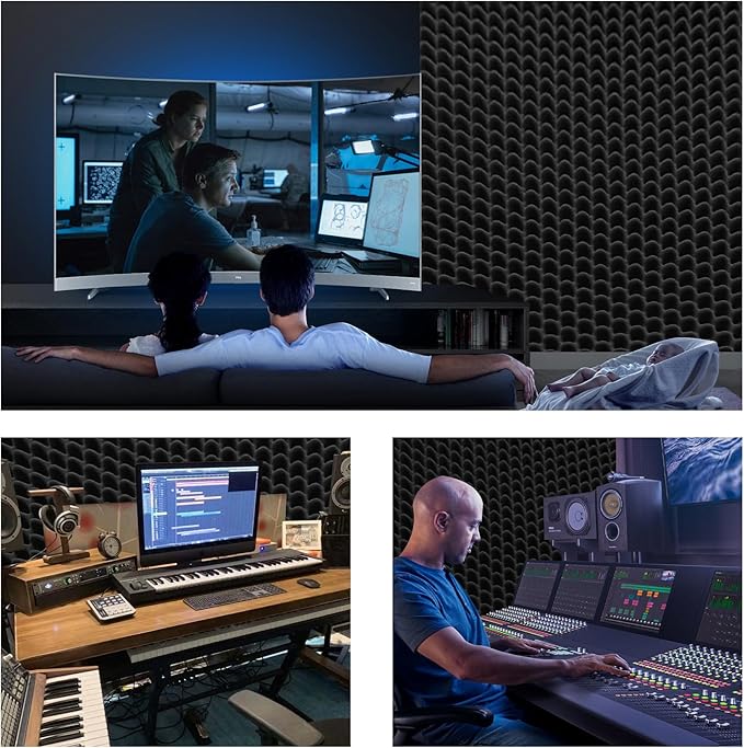 2 Pack Sound Proof Foam Panels | 48"×24"×2" Egg Crate Foam Pad | High Density - Image 6