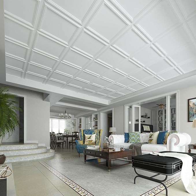 Art3d 12-Pack Drop Relief Ceiling Tiles - Image 7
