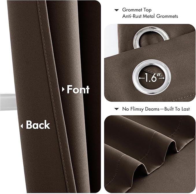MIULEE Blackout Curtains for Bedroom Living Room 2 Panels, Thermal Insulated - Image 4