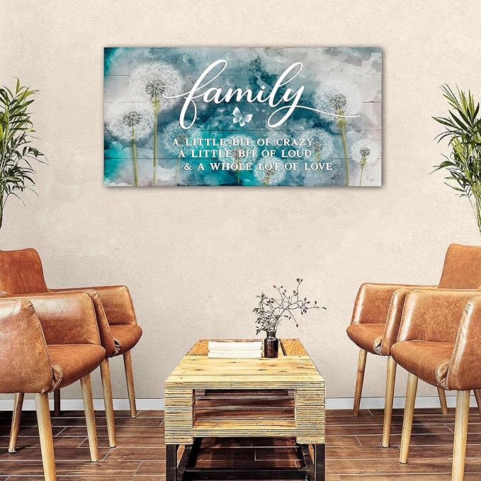 AIYISU Family Wall Art Farmhouse Wall Decor Inspirational Family Saying Canvas - Image 3