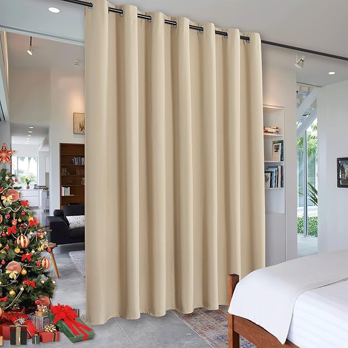 RYB HOME Room Divider Curtains Noise Reduce Windproof Light Block Wall Divider by RYBHOME