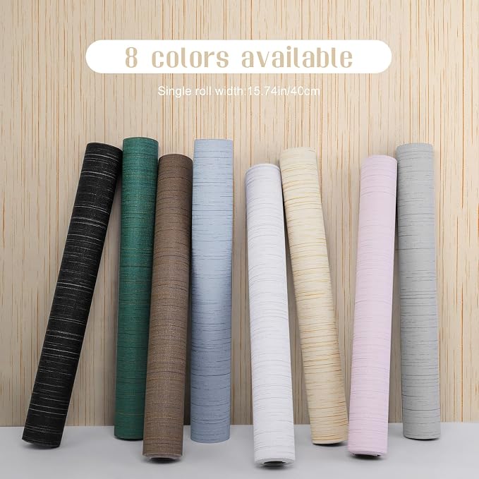 Beige Grasscloth Peel and Stick Wallpaper Vintage Texture Removable Waterproof - Image 2