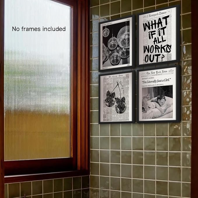 NaZaUK Retro Black And White Newspaper Poster What If It All Works Out Canvas - Image 6