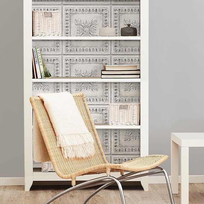 NuWallpaper NU2495 Reclaimed Tin Peel & Stick Wallpaper - Image 3