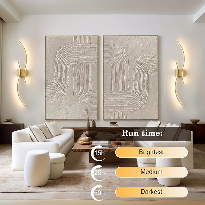 Battery Operated Wall Sconces Set of Two - Image 3