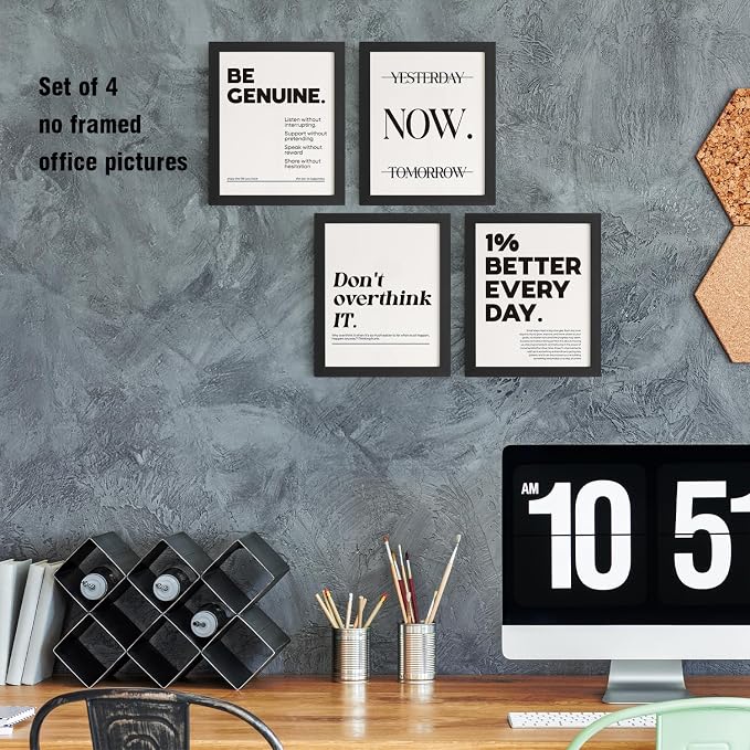 DSHFG Motivational Pictures Office Wall Decor Prints Set of 4, Inspirational - Image 5