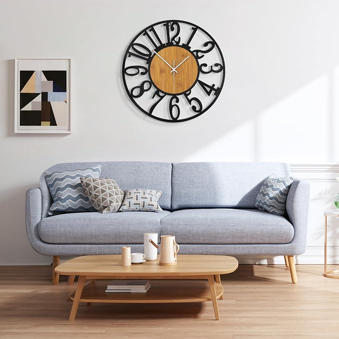 Large Wall Clock for Living Room Decor, 16 Inch Non Ticking Silent, Battery - Image 8