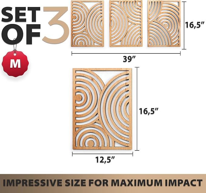 qmmp Modern Wooden Wall Sculptures - Image 4