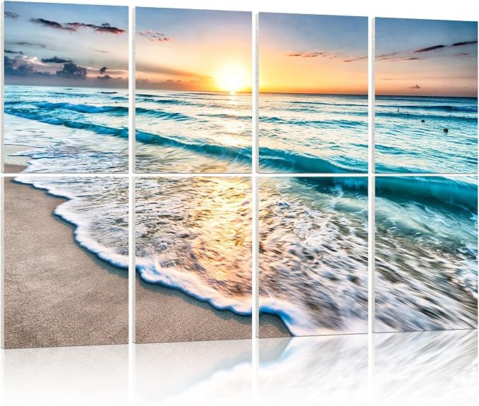YPY Art Acoustic Panels Self Adhesive: Beach Wall Art Sound Proof Panel by YPY