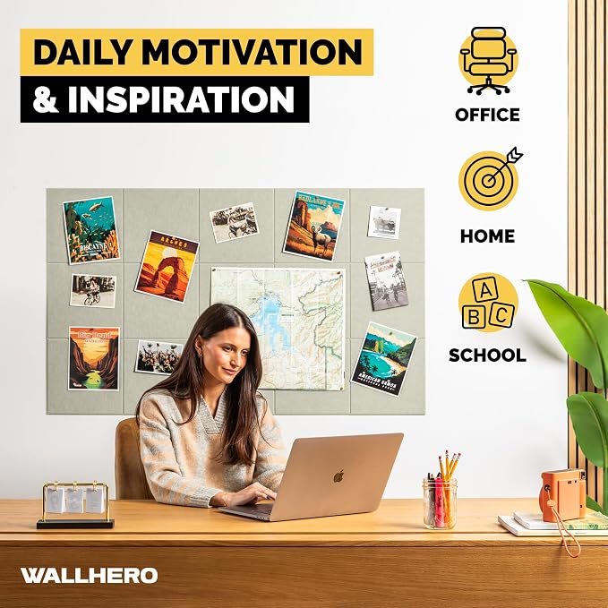 WALLHERO Corkboards for Wall, Pin Up Board, Office Board for Wall, Big Bulletin - Image 5
