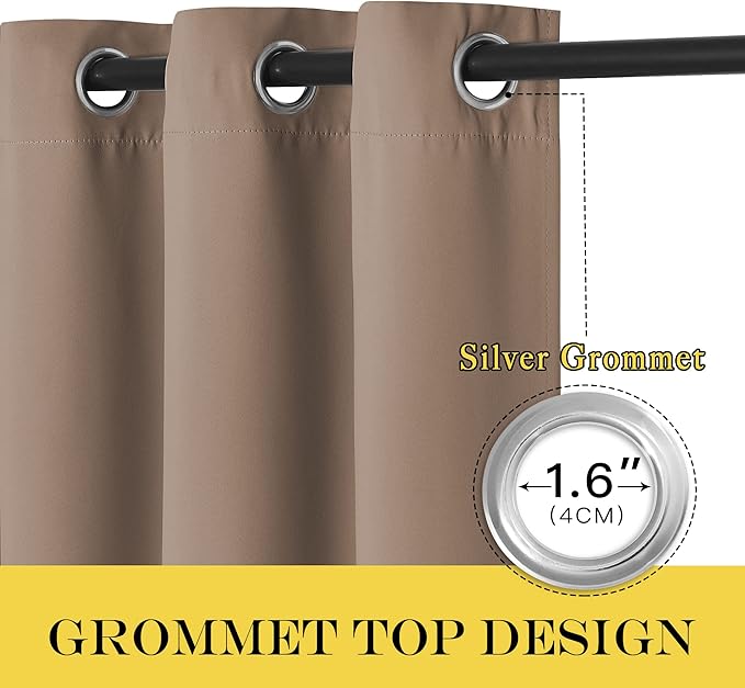 NICETOWN Sliding Door Window Treatment Blackout Patio Door Curtain Panels - Image 6
