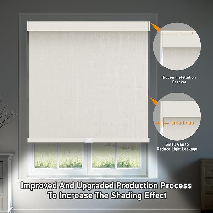 AOSKY Linen Roller Blinds Shades - Image 4
