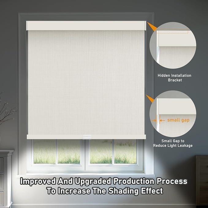 AOSKY Linen Roller Blinds Shades - Image 4