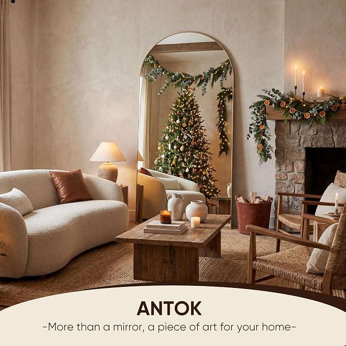 Antok Full Length Mirror, Arched Floor Standing Freestanding Arch Full Body - Image 4