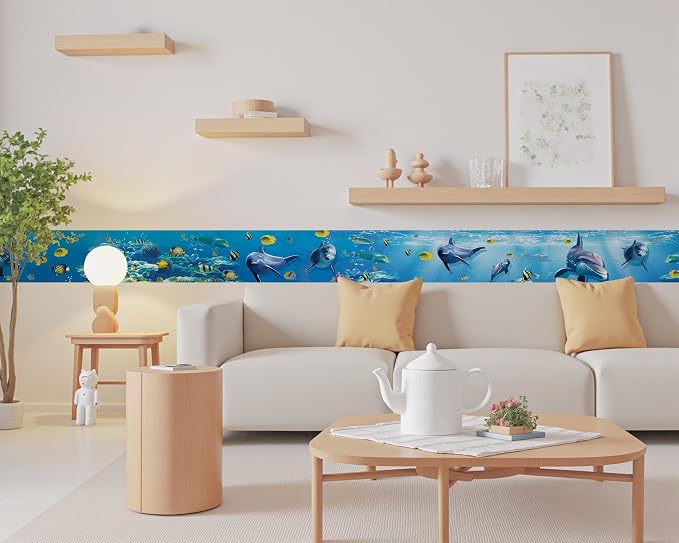 FLFK Peel and Stick Wallpaper Border Wall Decals - Image 5