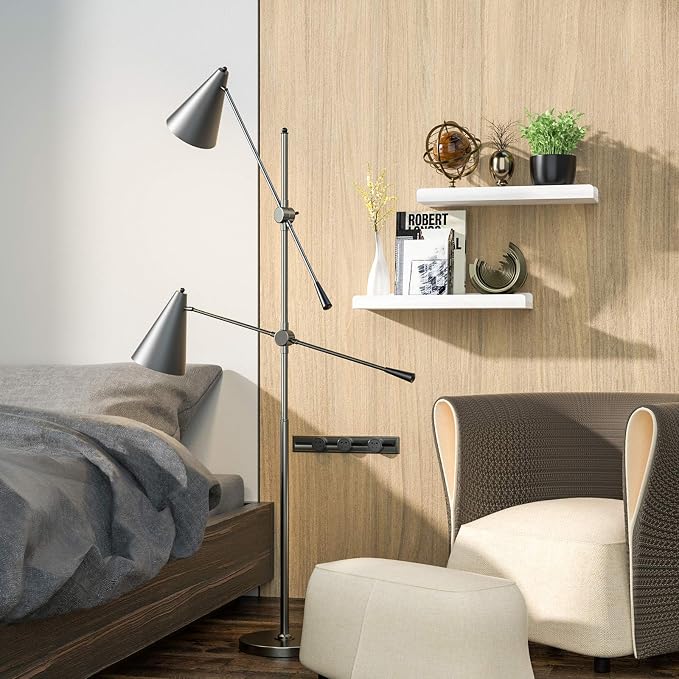 Love-KANKEI Floating Shelves Wall Mounted Set of 2, 17 Inch Rustic Wood Wall - Image 8