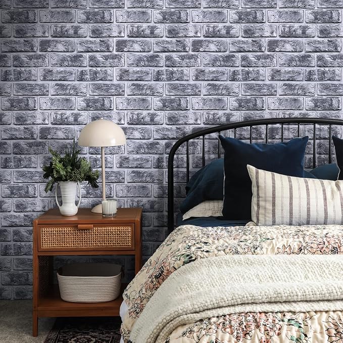COMSTICKC 3D Faux Brick Wall Panels Peel and Stick, Small Size Thin PVC - Image 6