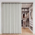 RYB HOME Accordion Style Closet Curtain-100% Blackout Folding Accordion Curtain by RYBHOME