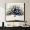 Framed Square Tree of Life Wall Art, Minimalist Elegant Luxury Abstract Tree by Cuspin