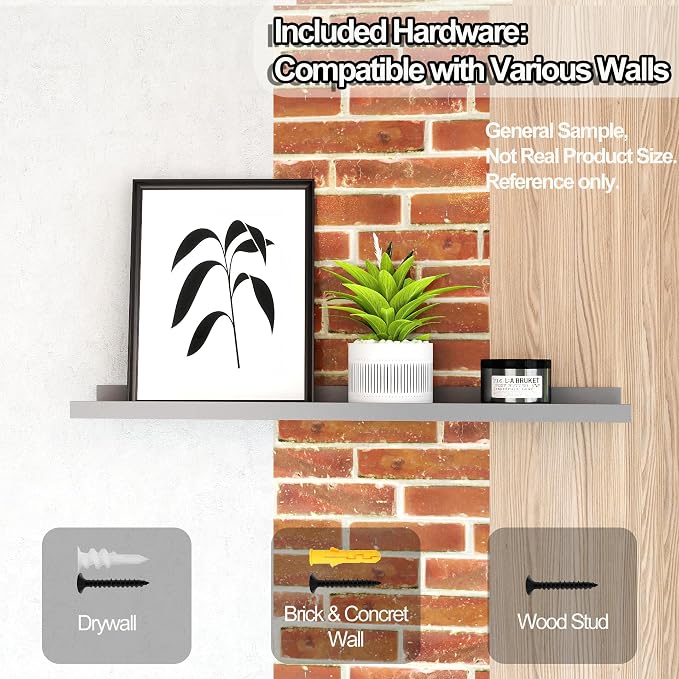 Floating Shelves for Wall Decor, Long Wall Mounted Storage Shelf for Bedroom - Image 5
