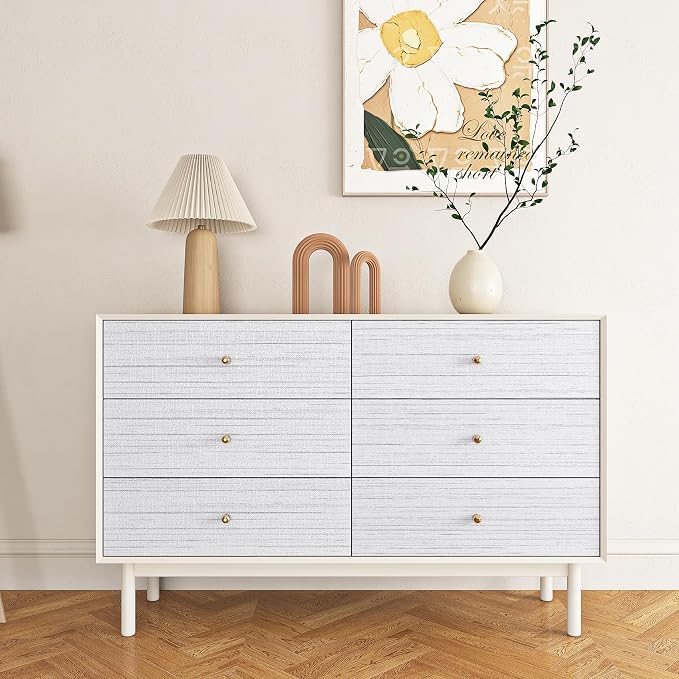 Livelynine 15.8x394 Textured Wallpaper Stick and Peel White Embossed Wallpaper - Image 3