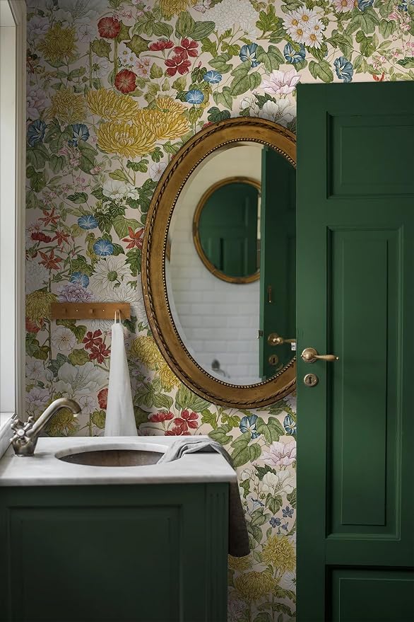 Floral Wallpaper Peel and Stick Boho Wall Paper Removable Waterproof - Image 7
