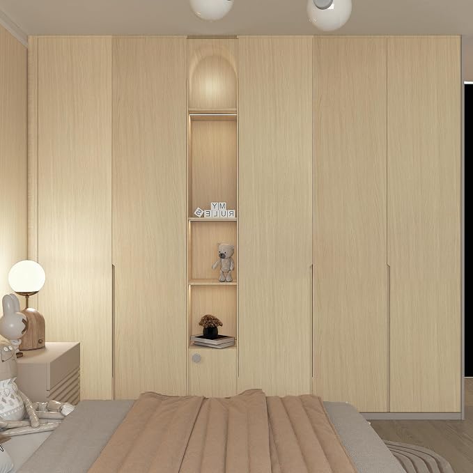 BOMENG White Oak Wood Contact Paper Peel and Stick Light Oak Wallpaper - Image 3