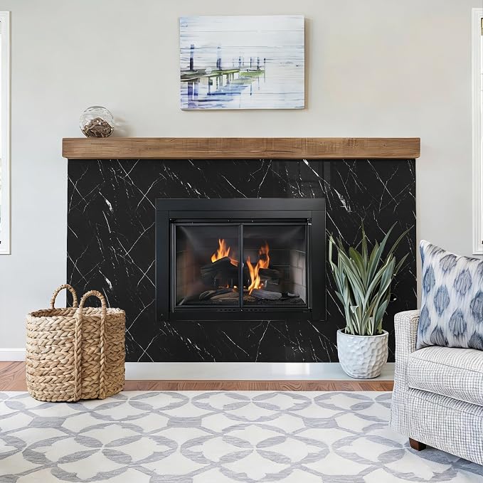 Abyssaly Black Marble Contact Paper Peel and Stick Countertops Waterproof Stick - Image 3