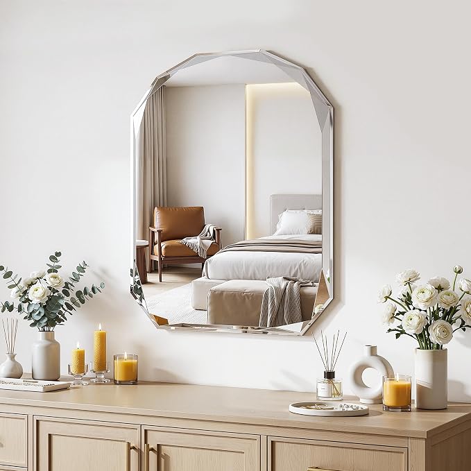 Suidia Bathroom Mirror, Frameless Bathroom Mirror - Image 9