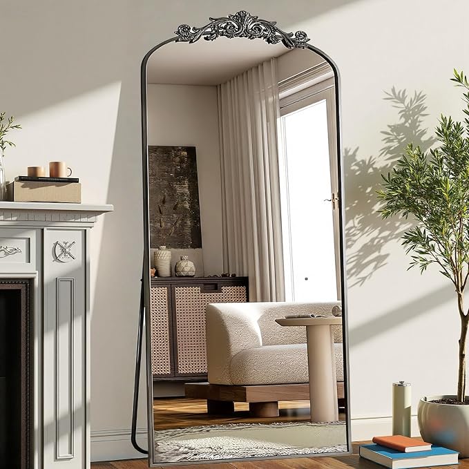 Dewfig Arched Full Length Mirror, Floor Mirror by YourSpacePerfectlyReflected