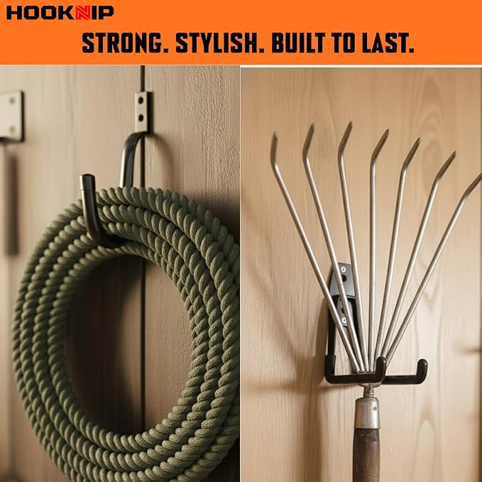Pack 20 Garage Hooks Heavy Duty | Multi-Sized Wall Mount Tool Hangers - Image 5