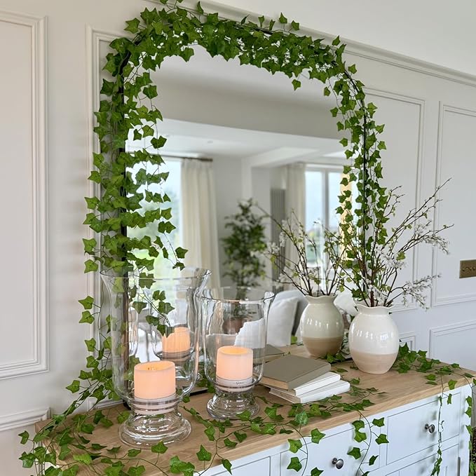 CQURE 72 Pack 504Ft Artificial Ivy Fake Vines, Ivy Garland Greenery Garland - Image 2