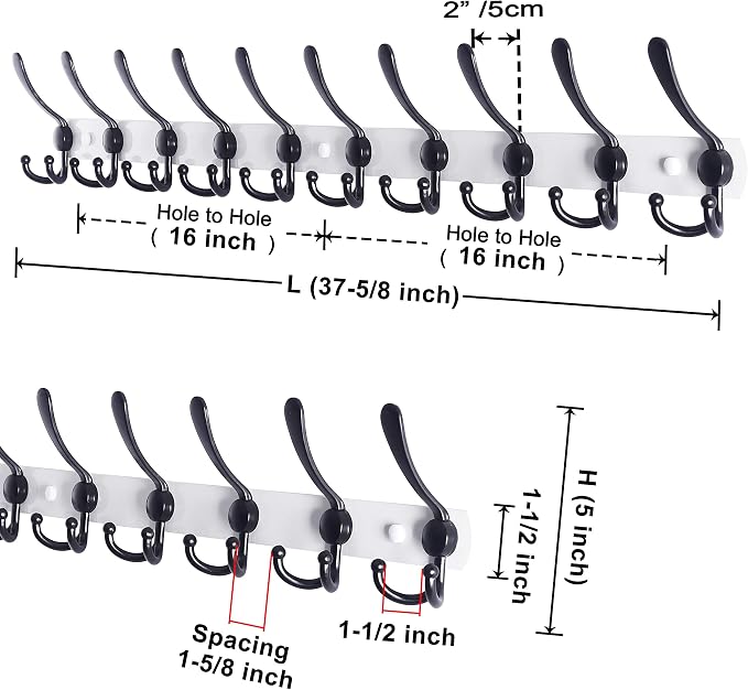 Dseap Coat Rack Wall Mount - Image 2