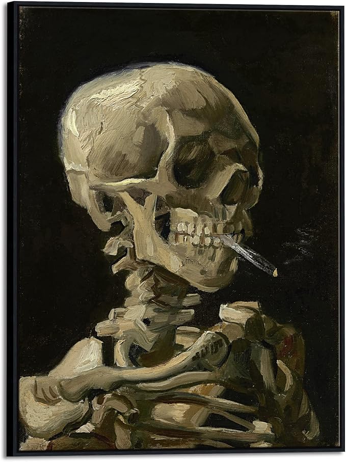 Wieco Art Large Framed Art Skull of a Skeleton by WiecoArt
