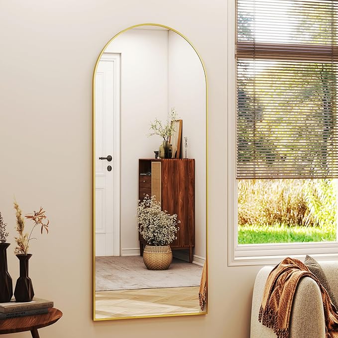 XRAMFY 56" x21 Arched Full Length Mirror Floor Mirrors - Image 3
