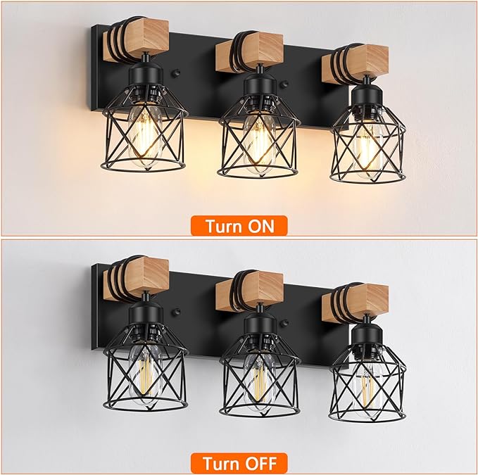 FadimiKoo 3-Light Farmhouse Vanity Light - Image 4