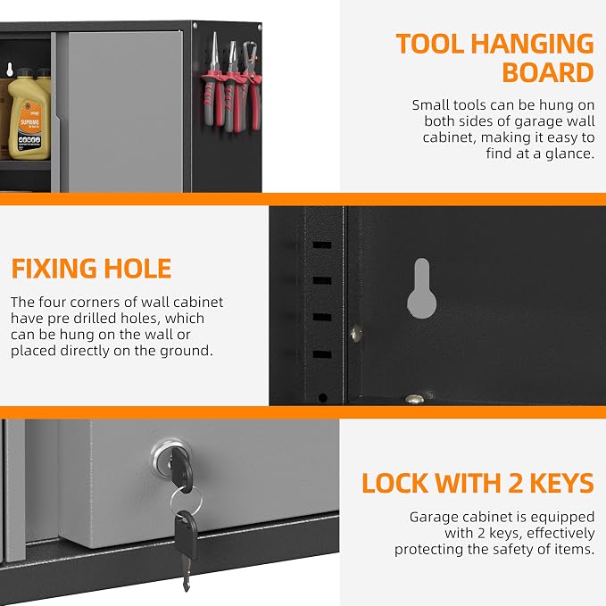 Garage Wall Cabinet, Metal Wall Cabinets - Image 7
