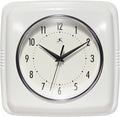 Infinity Instruments Retro – 9-Inch Square Silent Non-Ticking Mid-Century by InfinityInstruments