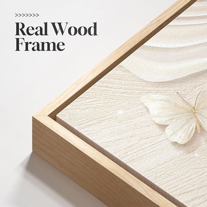 Large Framed Neutral Abstract Wall Art - Image 5