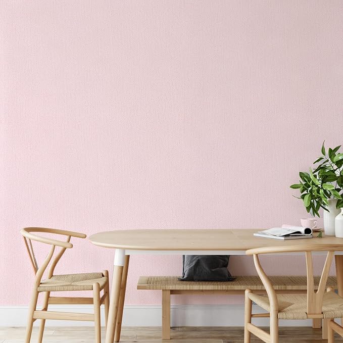 Vintage Pink Wall Paper Peel and Stick Textured Wallpaper Renter Friendly - Image 4